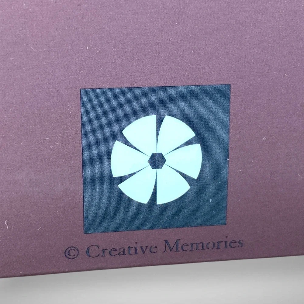 TWO Creative Memories 12x12 Scrapbook Albums Brown Plaid w/ Plum Undertone 2010s